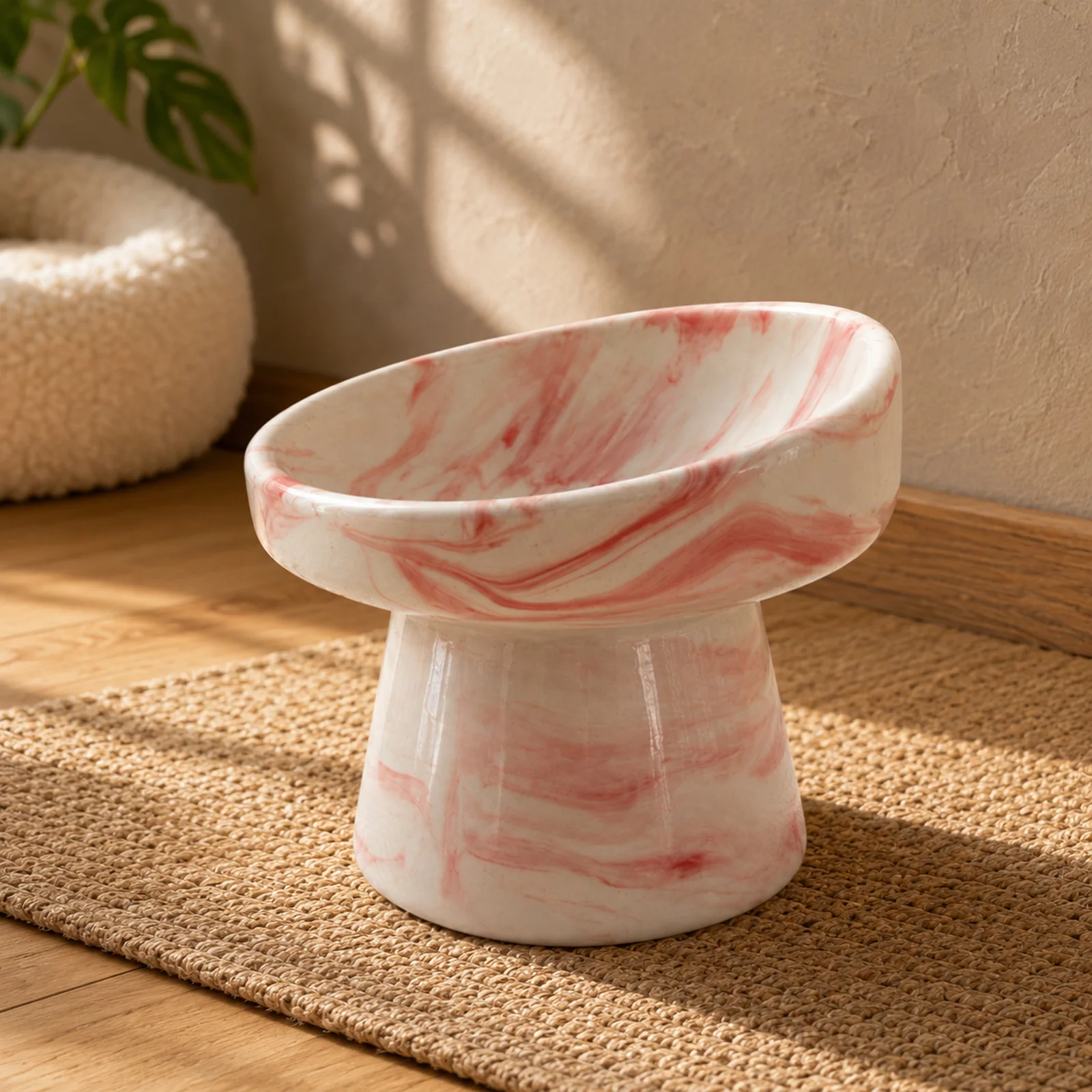 Rose Ebru Ceramic Bowl